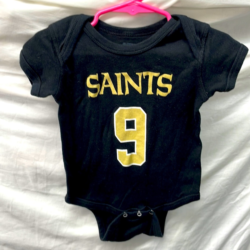 New Orleans Saints Brees #9 onesie baby sz 12 mos